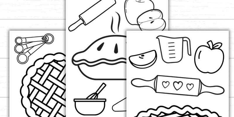 Printable Apple Pie Coloring Pages