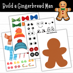 Build a Gingerbread Man Printable Set: Fun Holiday Craft for Kids