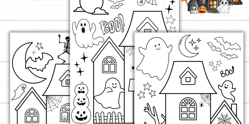 Printable Haunted House Coloring Pages