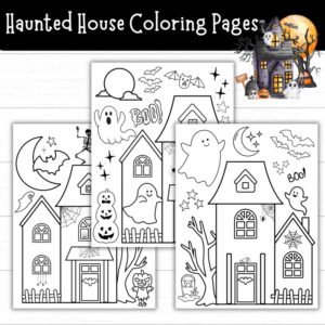 Printable Haunted House Coloring Pages