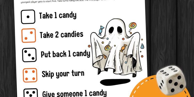 Printable Halloween Candy Dice Game