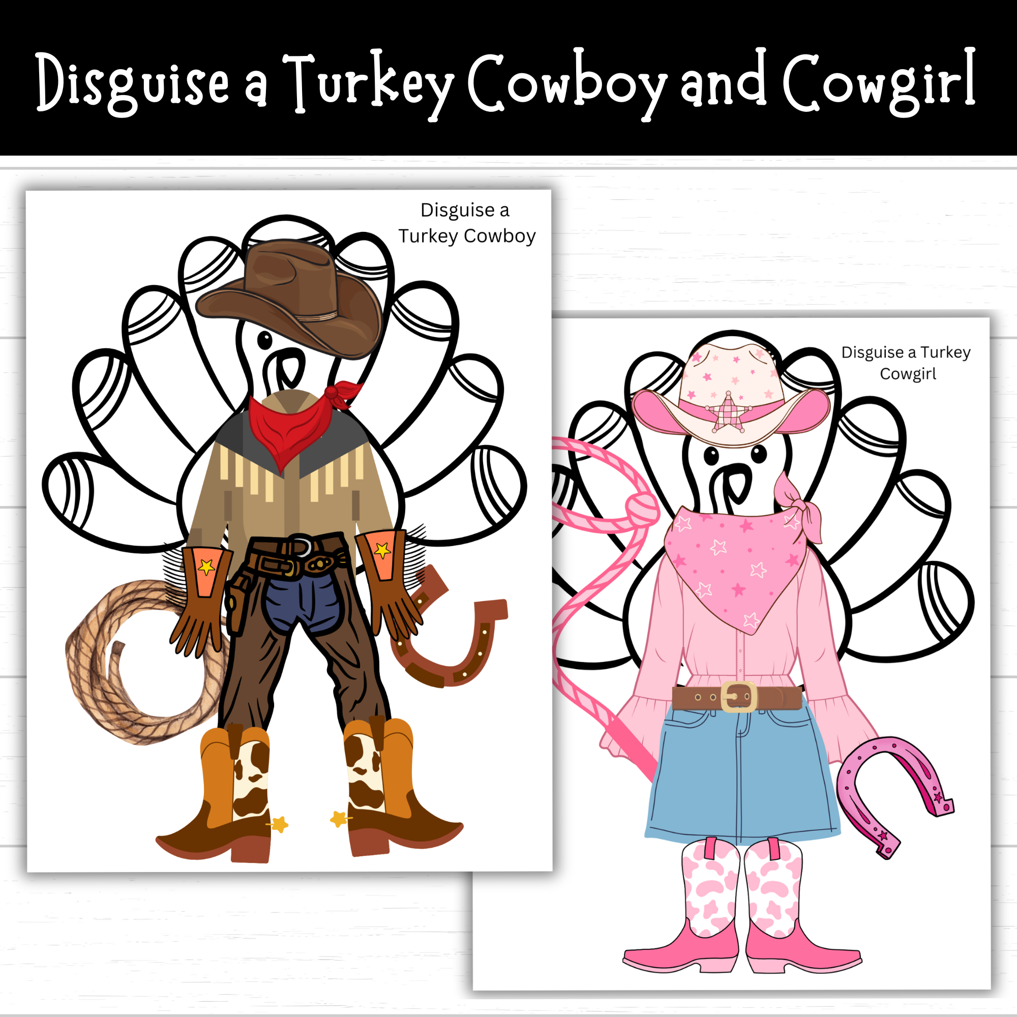 printable disguise a turkey cowboy - mom. wife. busy life.