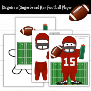 Printable Disguise a Gingerbread Man Football Player