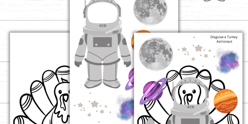 Printable Disguise a Turkey Astronaut