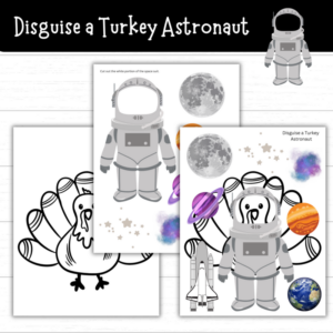 Printable Disguise a Turkey Astronaut