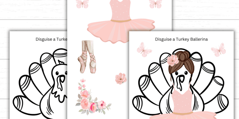 Printable Disguise a Turkey Ballerina