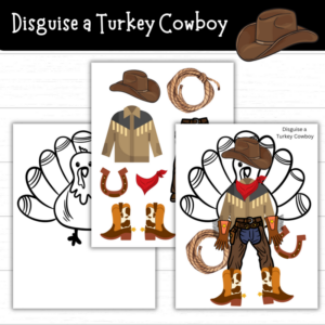 Printable Disguise a Turkey Cowboy