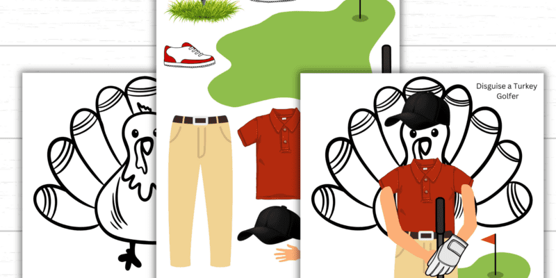 Printable Disguise a Turkey Golfer