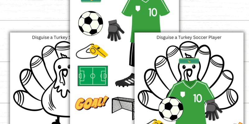 Printable Disguise a Turkey Soccer Player