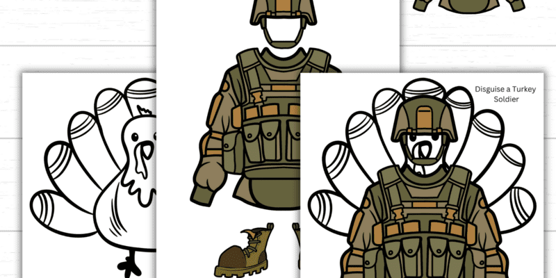 Printable Disguise a Turkey Soldier