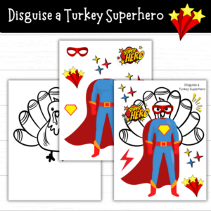 Printable Disguise a Turkey Superhero