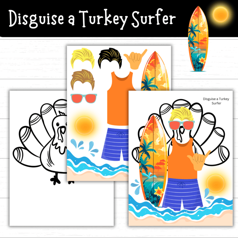 Printable Disguise A Turkey Surfer Mom Wife Busy Life 2787