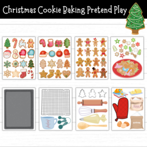 Printable Christmas Cookie Baking Pretend Play Set