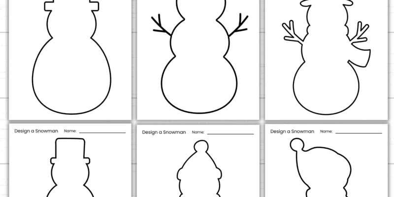 Printable Design a Snowman Set