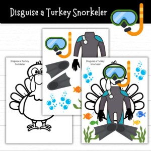 Printable Disguise a Turkey Snorkeler