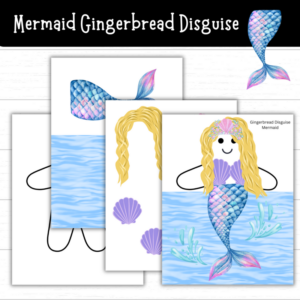 Printable Mermaid Gingerbread Disguise