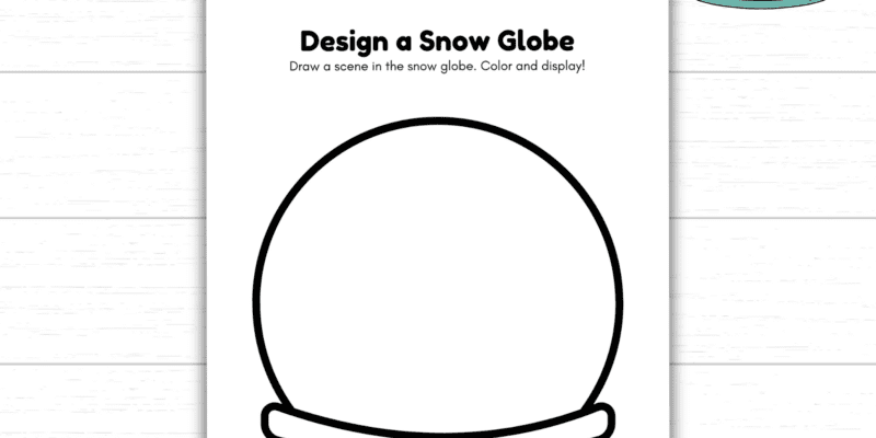 Printable Design a Snow Globe Activity