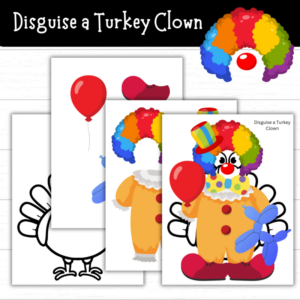 Printable Disguise a Turkey Clown