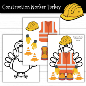Printable Disguise a Turkey Construction Worker