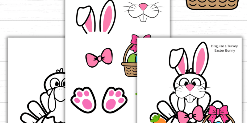 Printable Disguise a Turkey Easter Bunny