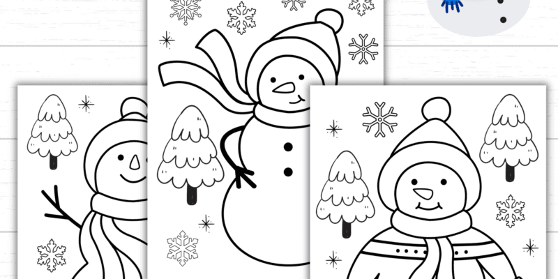 Printable Snowman Coloring Pages