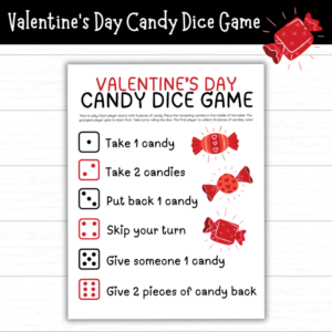 Valentine’s Day Dice Game Printable for Kids (Easy Classroom & Home Activity)