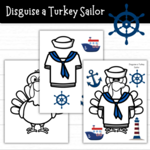 Printable Disguise a Turkey Sailor