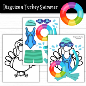 Printable Disguise a Turkey Swimmer