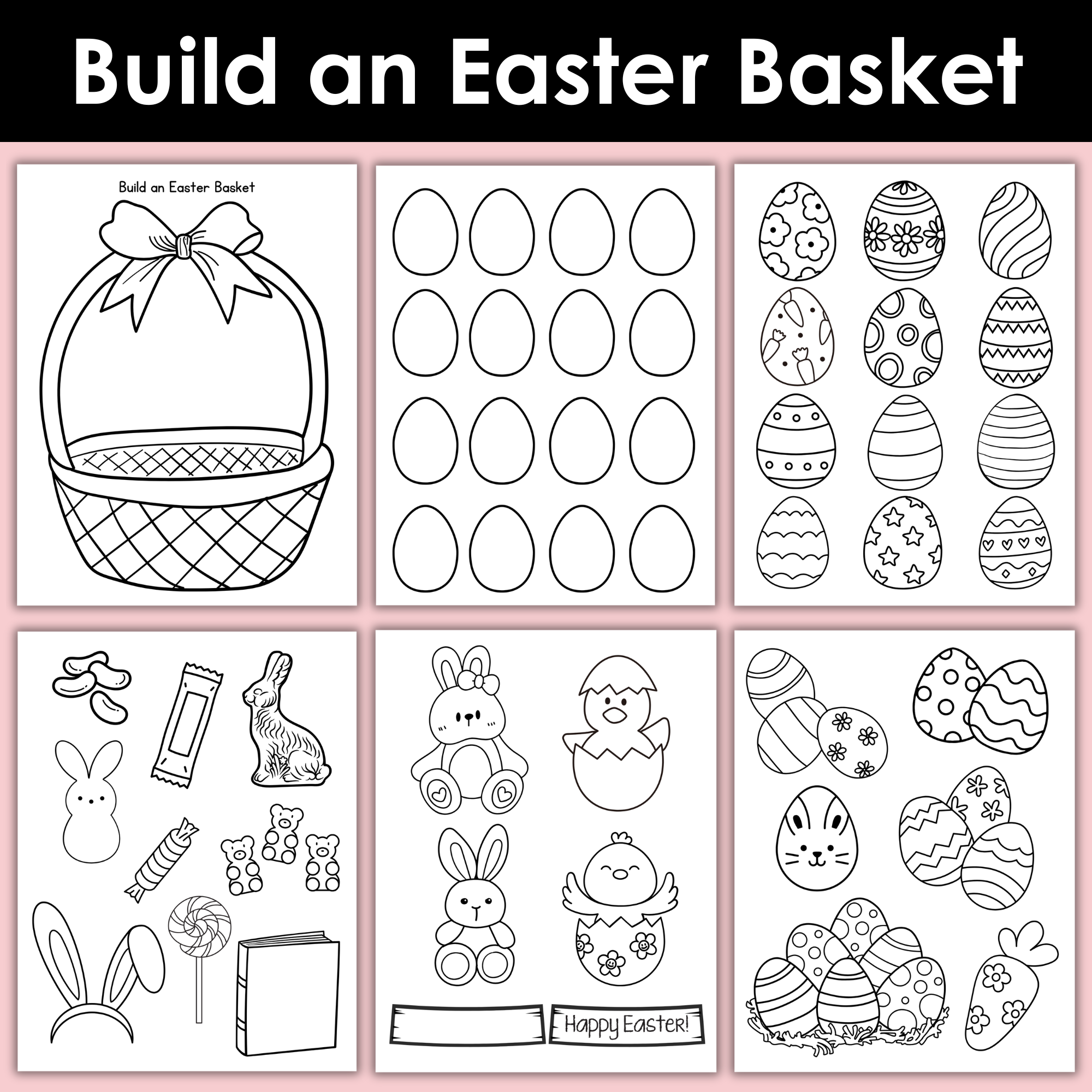 Build an Easter Basket Printable Craft – Fun Easter Activity for Kids (Color, Cut & Paste)