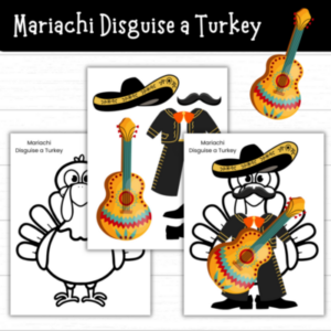 Printable Mariachi Disguise a Turkey