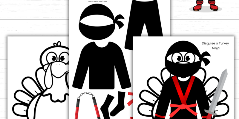 Printable Disguise a Turkey Ninja