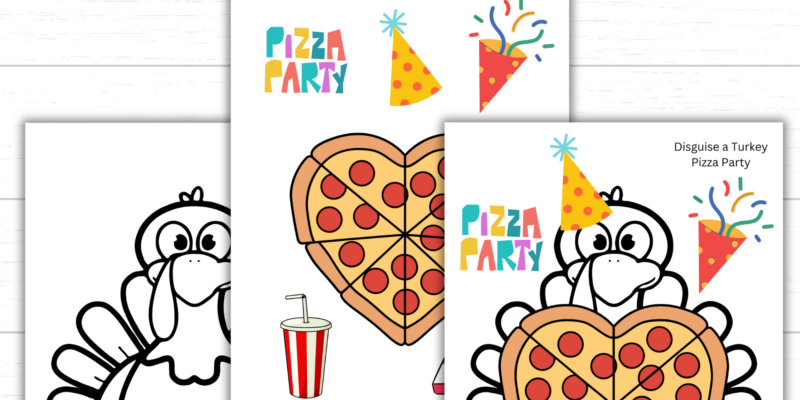 Printable Disguise a Turkey Pizza Party
