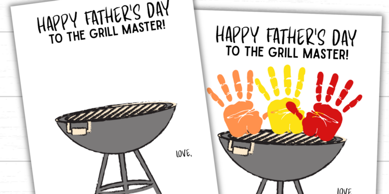 Printable Father’s Day Grill Master Handprint Art