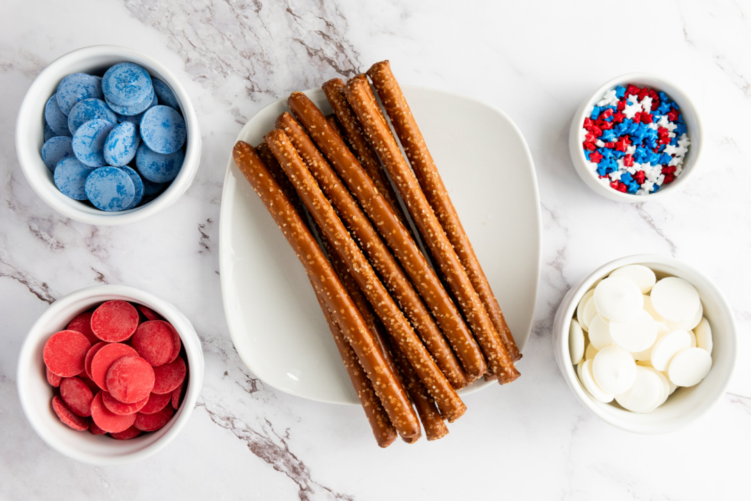 Patriotic Pretzel Rods
