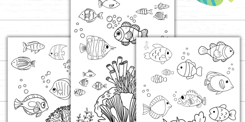 Printable Under the Sea Fish Coloring Pages