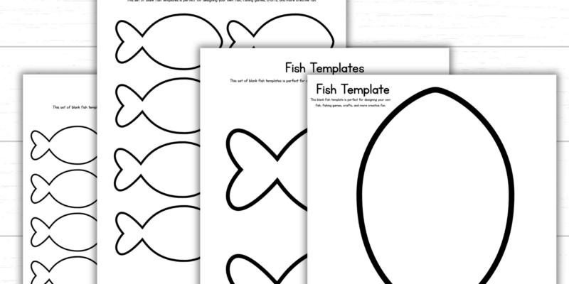 Printable Blank Fish Templates for Games, Crafts, and Activities