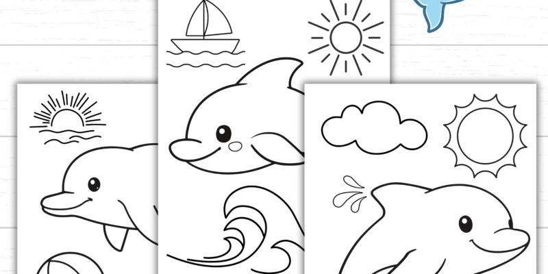 Printable Dolphin Coloring Pages