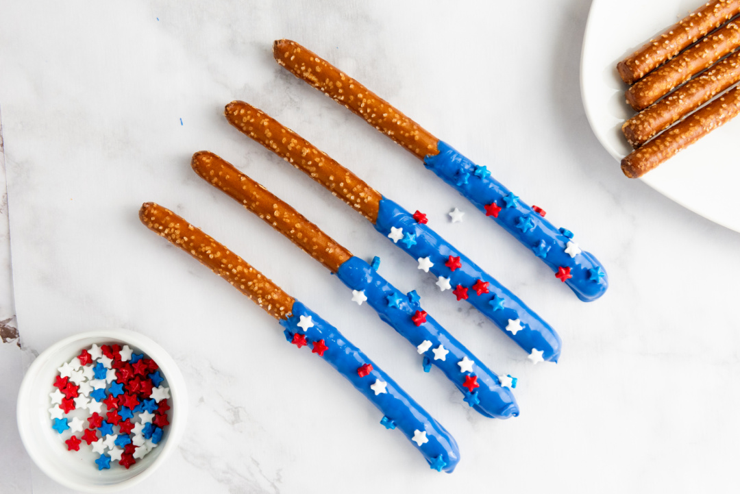 Patriotic Pretzel Rods
