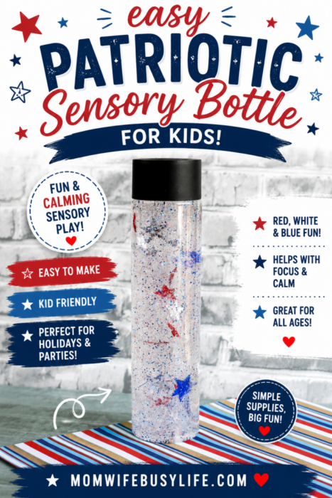 easy patriotic sensory bottle