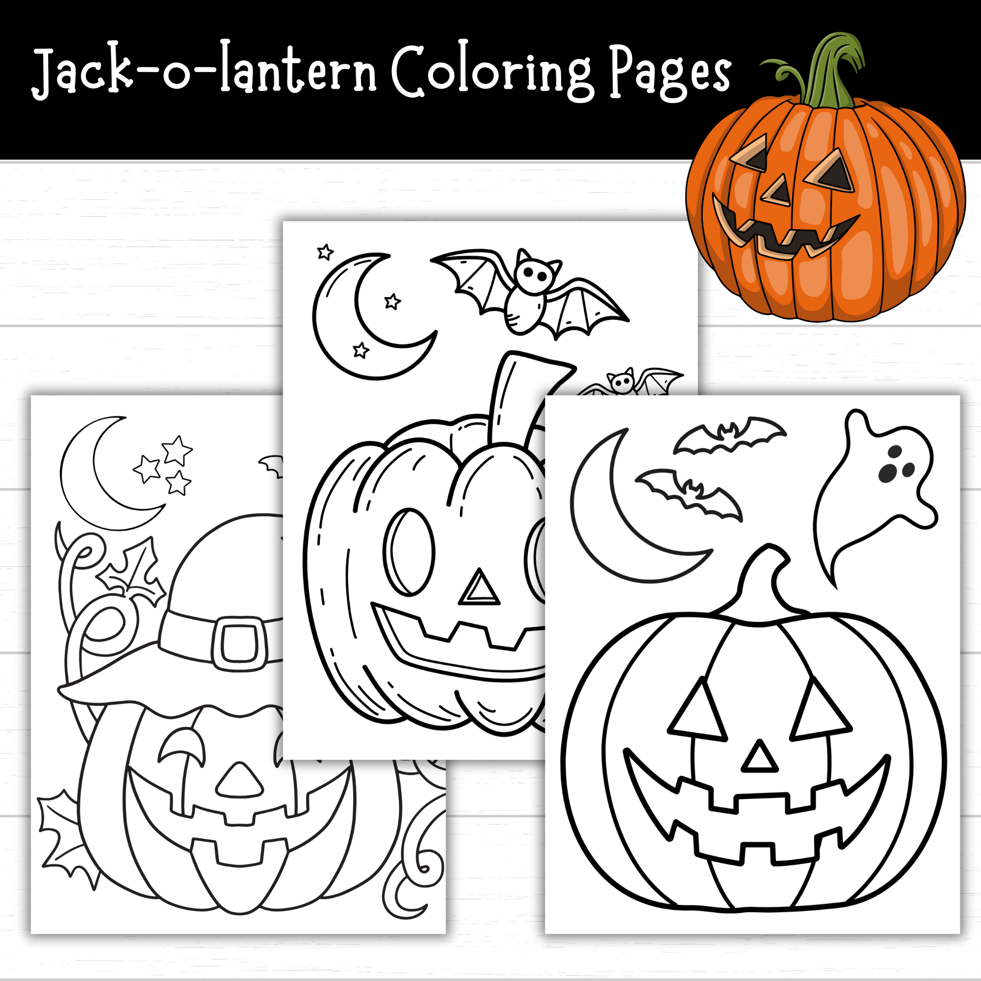 Printable Jack-o-lantern Coloring Pages