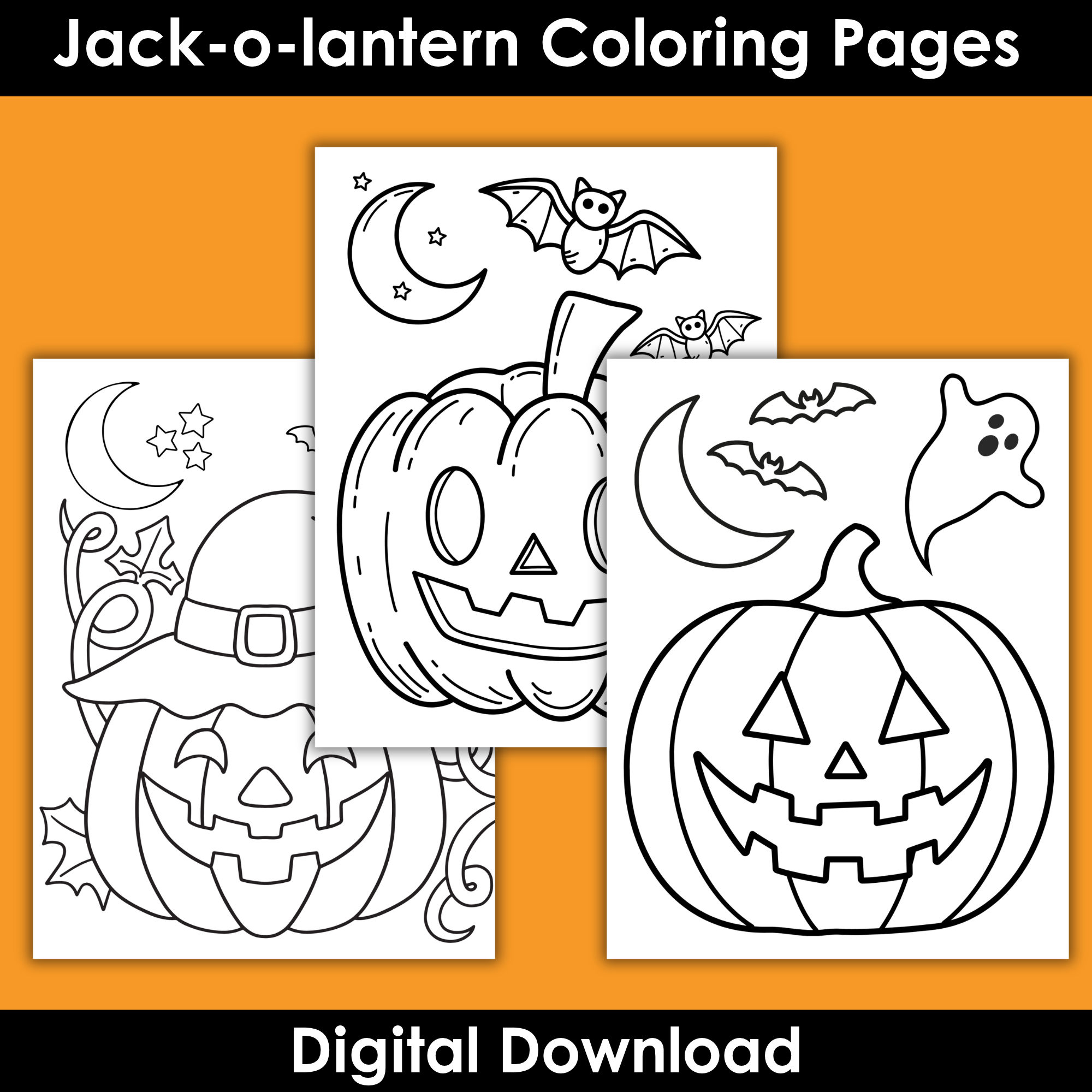 Printable Jack-o-lantern Coloring Pages