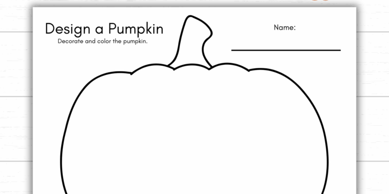 Printable Design a Pumpkin Activity