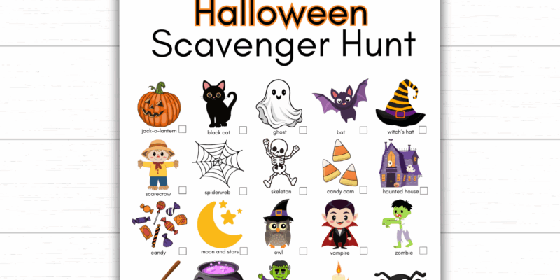 Printable Halloween Scavenger Hunt