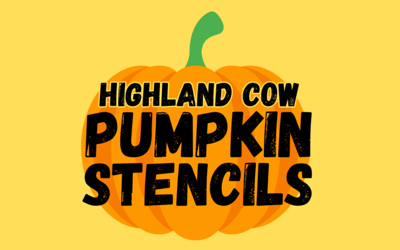 Highland Cow Pumpkin Stencils Printable