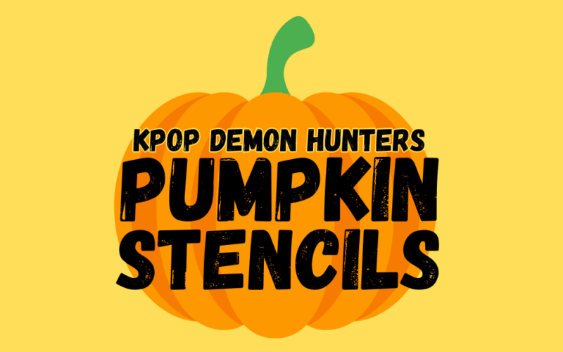 Kpop Demon Hunters pumpkin stencils printable