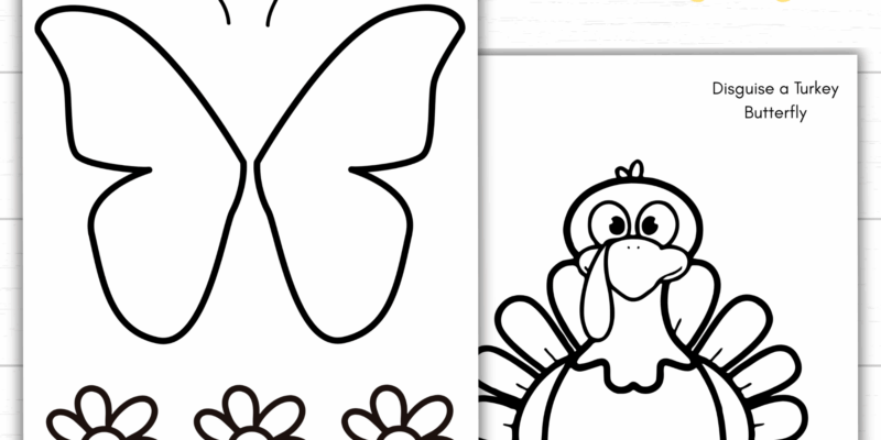 Printable Disguise a Turkey Butterfly