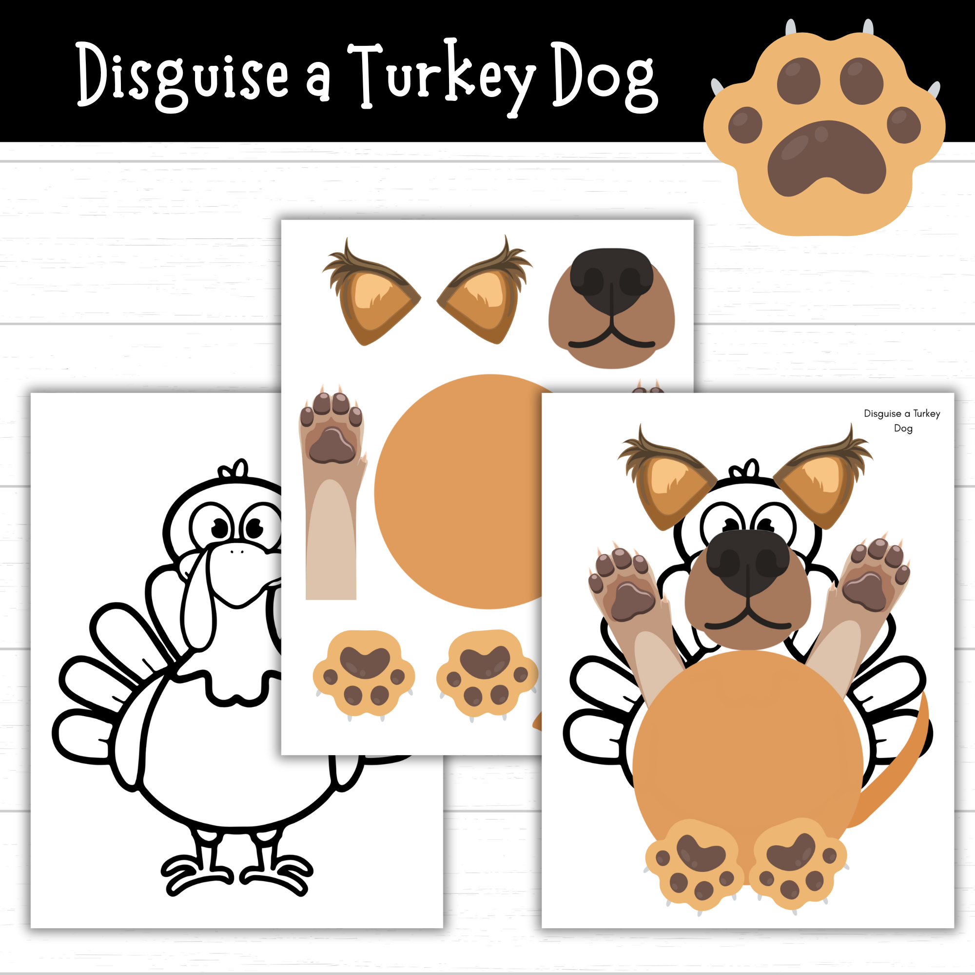 printable disguise a turkey dog - mom. wife. busy life.