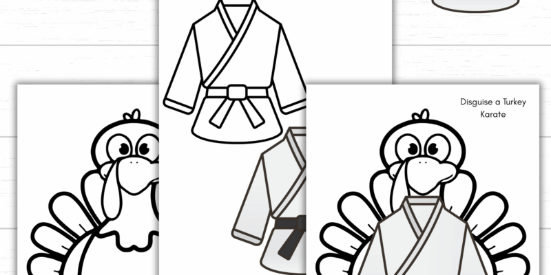 Printable Disguise a Turkey Karate
