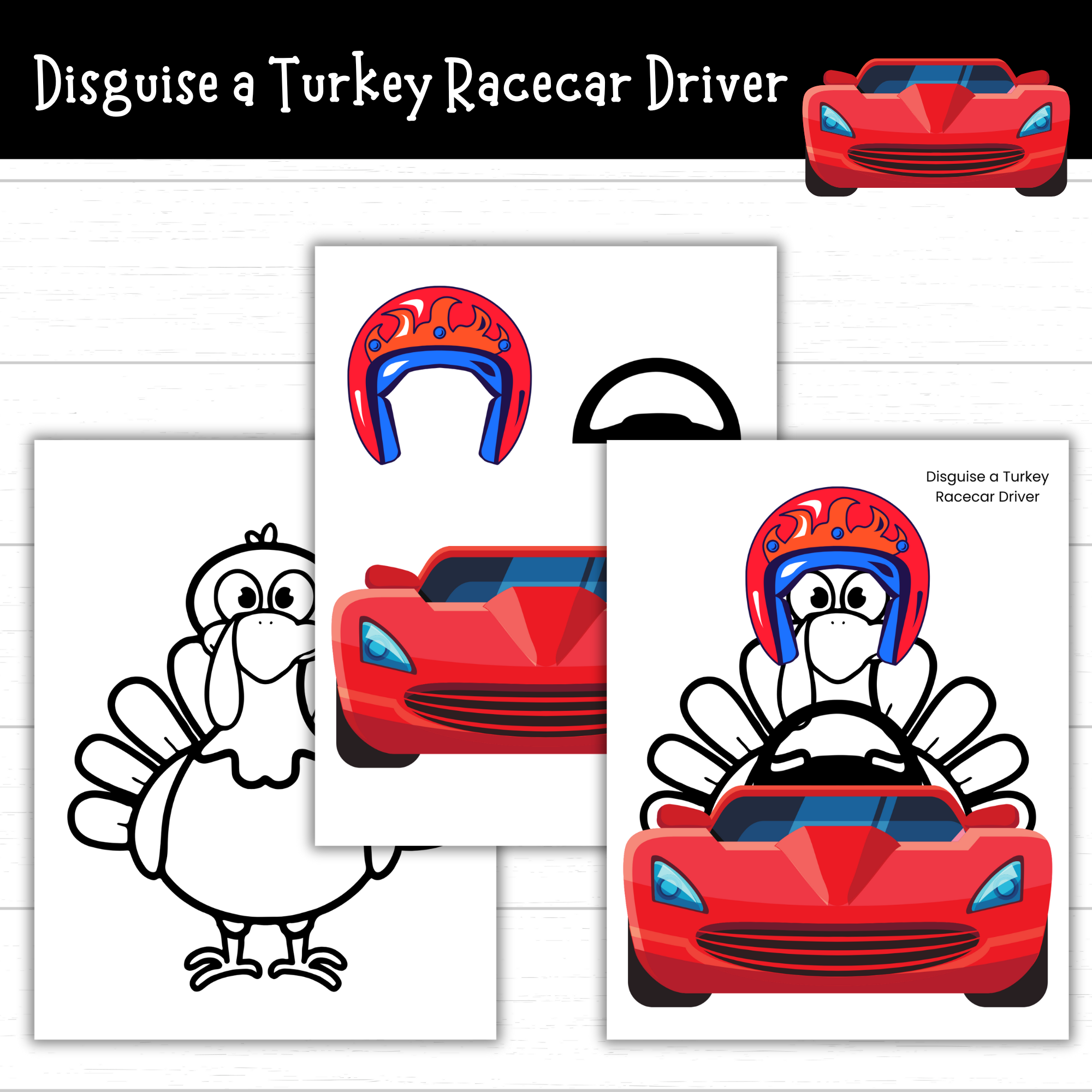 Printable Disguise a Turkey Racecar Driver Mom Wife Busy Life Printable Disguise a Turkey Racecar Driver Mom Wife Busy Life