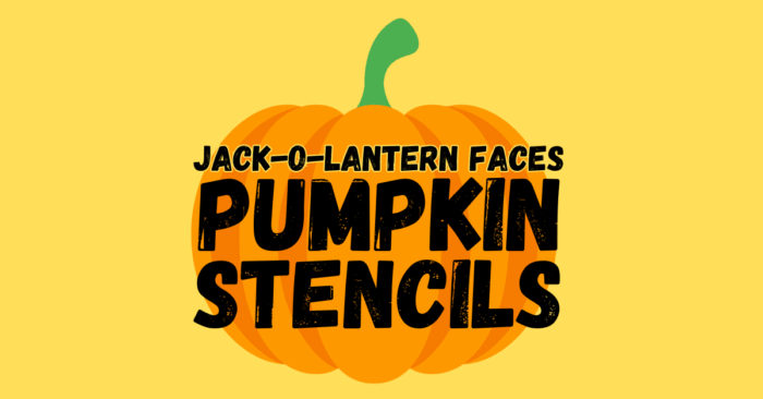 Jack o lantern faces pumpkin stencils printable